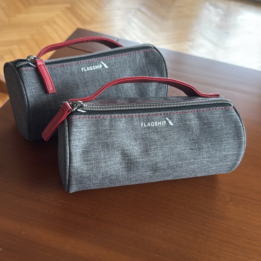 American Airlines Flagship business class travel toiletry pouches